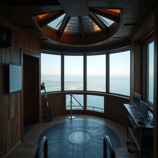 Vue du lieu de tournage 10 : Intérieur d'une tour de guet avec vue panoramique