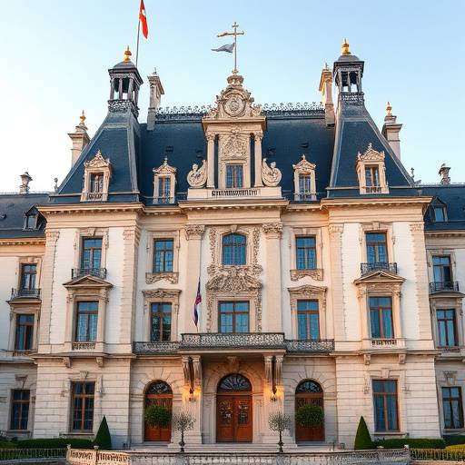 Vue du lieu de tournage 1, faäade principale du château