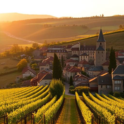 Vue du lieu de tournage 4 : Village pittoresque au cœur du vignoble de Bourgogne